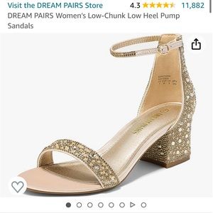 Dream Pairs Blingy Block Heel